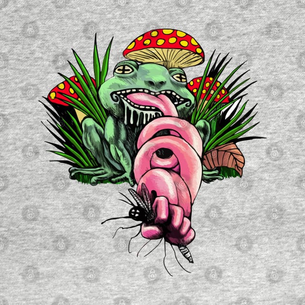 Funny Animal Frog Mushroom Mosquito Design by RKP'sTees